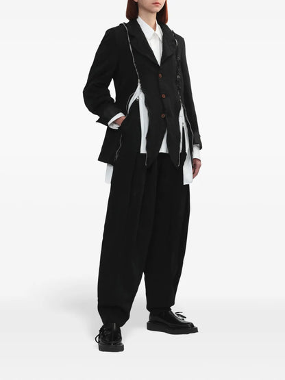 Pleat-Detailing Drop-Crotch Trousers