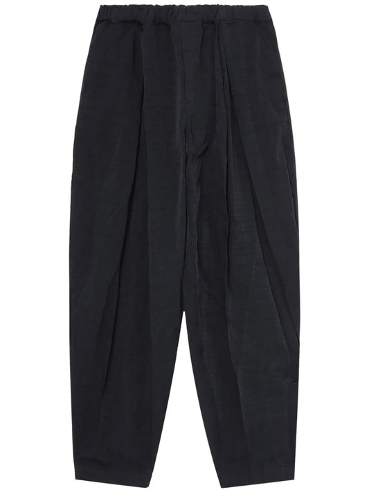 Pleat-Detailing Drop-Crotch Trousers