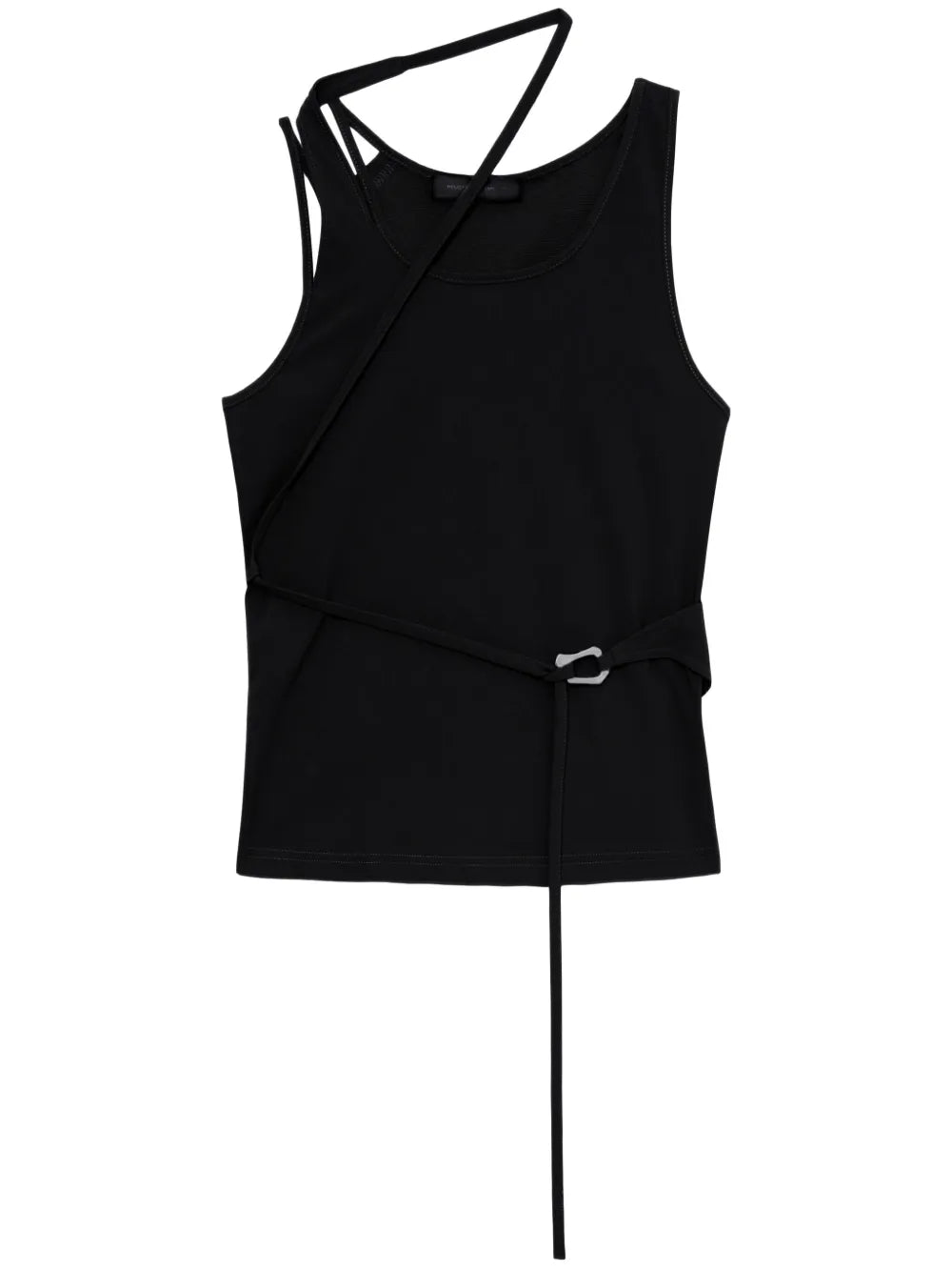 Strap-Detail Draped Top