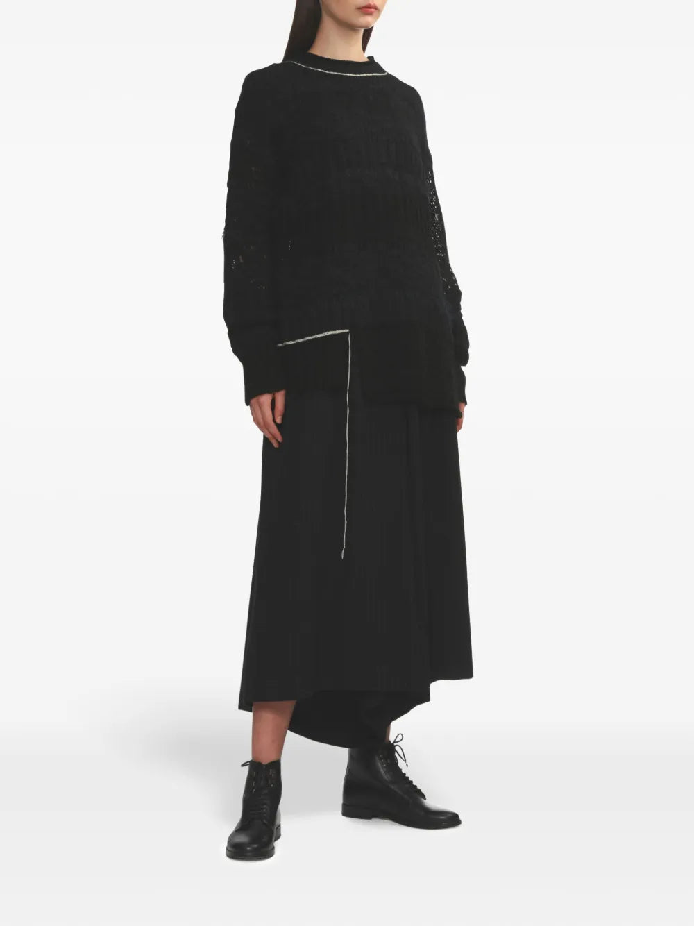 Contrast-Stitching Jumper