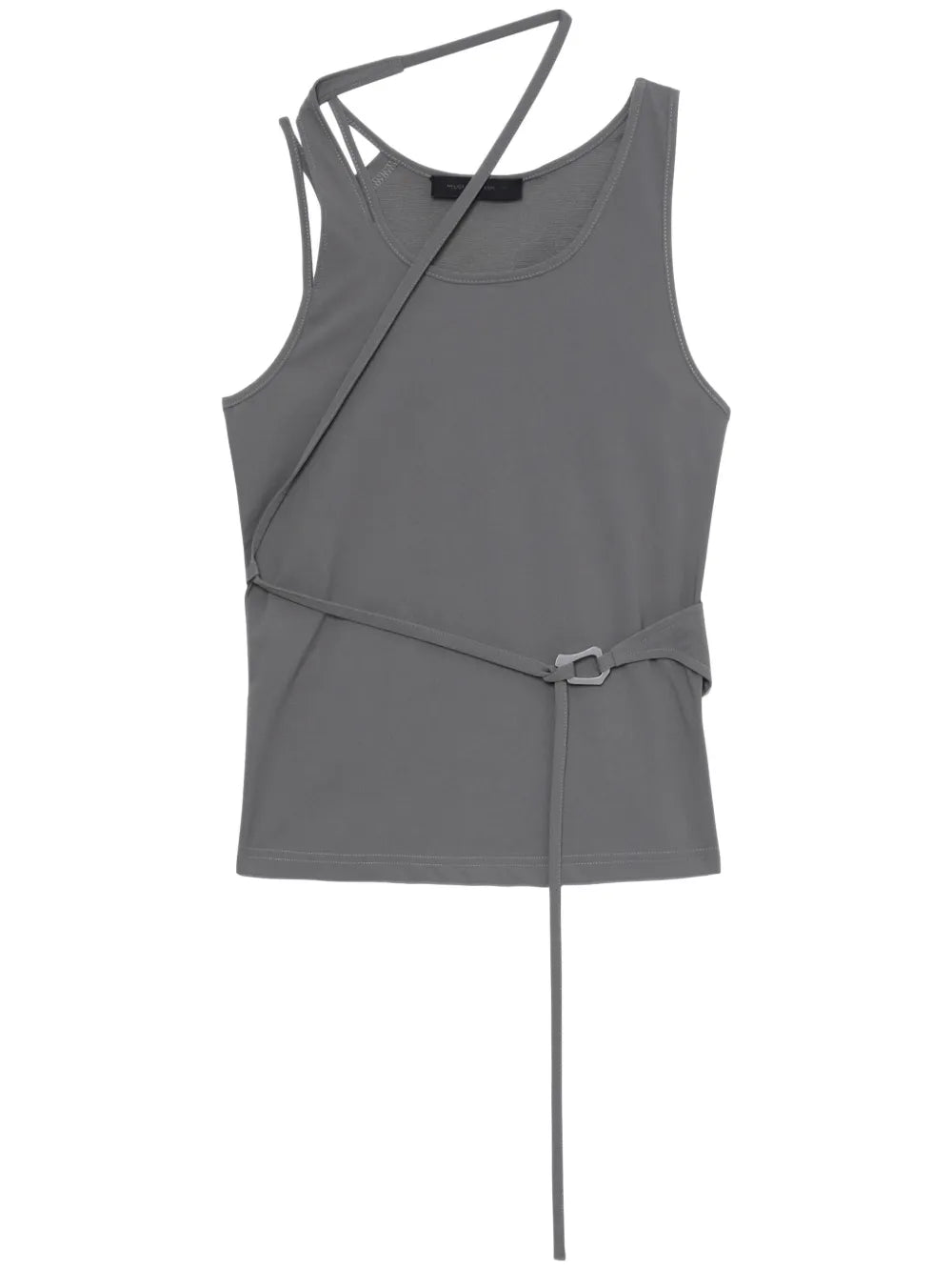 Strap-Detail Draped Top
