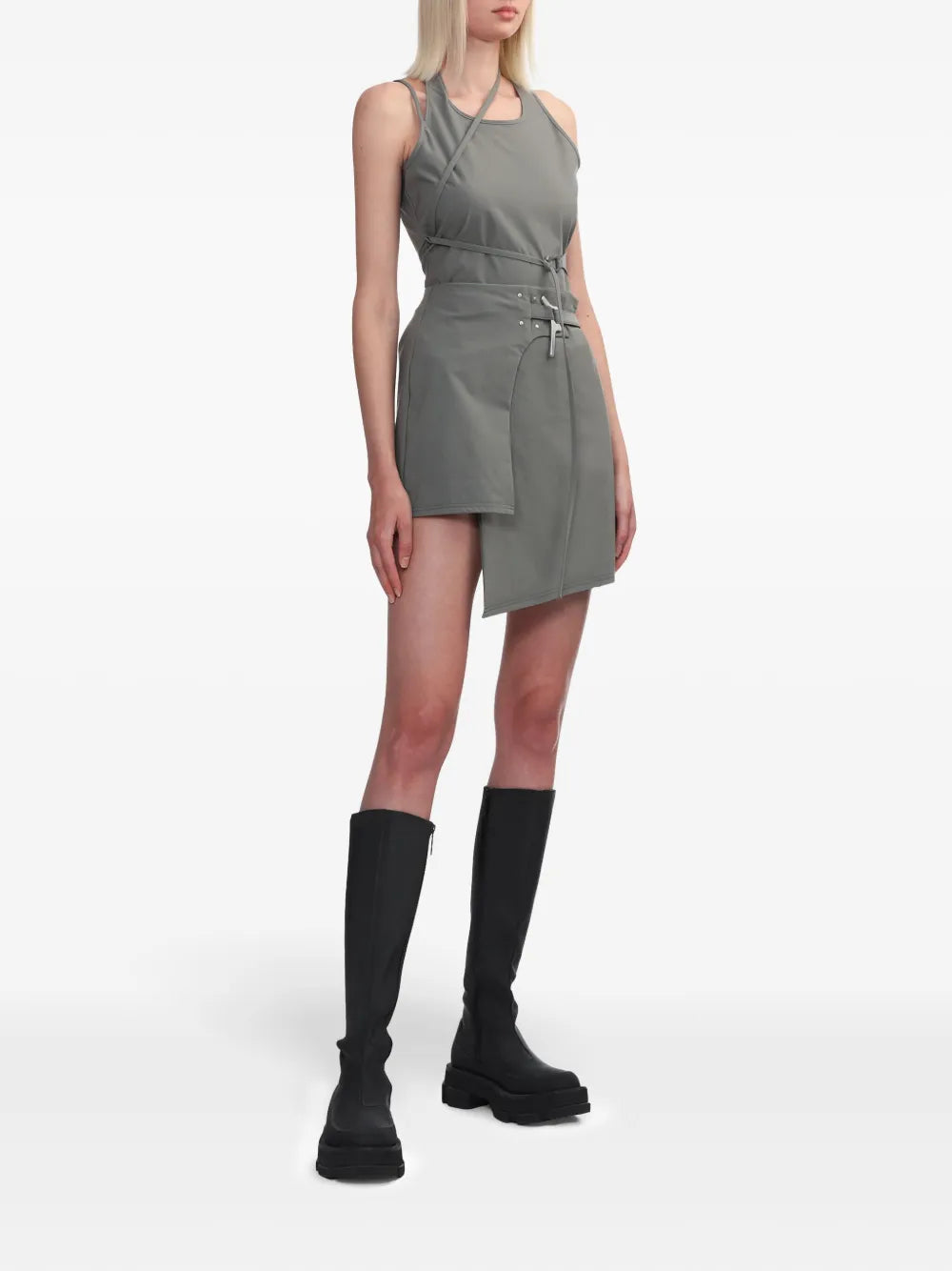 Strap-Detail Draped Top