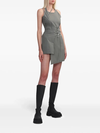 Strap-Detail Draped Top