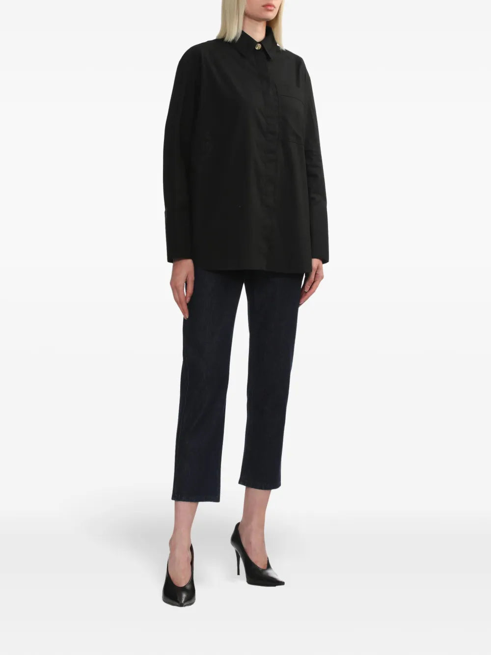 Floral-Lace Detailing Shirt