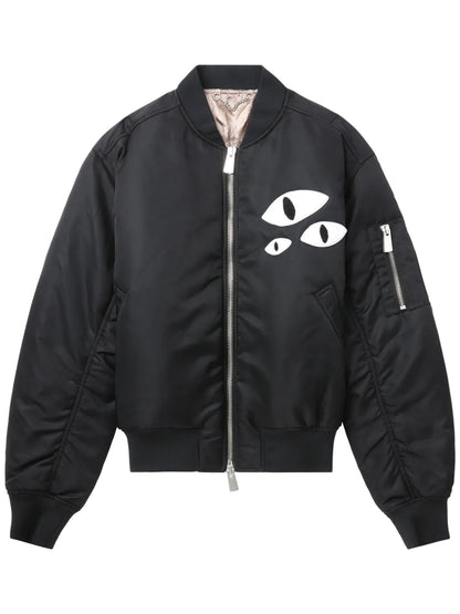Logo-Embroidered Bomber Jacket