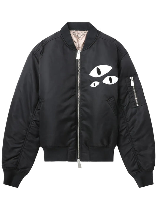 Logo-Embroidered Bomber Jacket