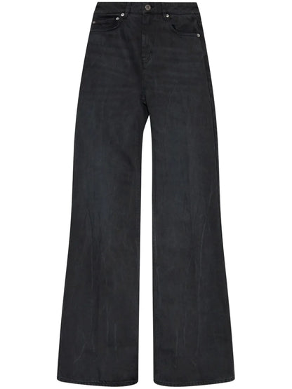 Cotton Wide-Leg Jeans