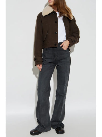 Cotton Wide-Leg Jeans
