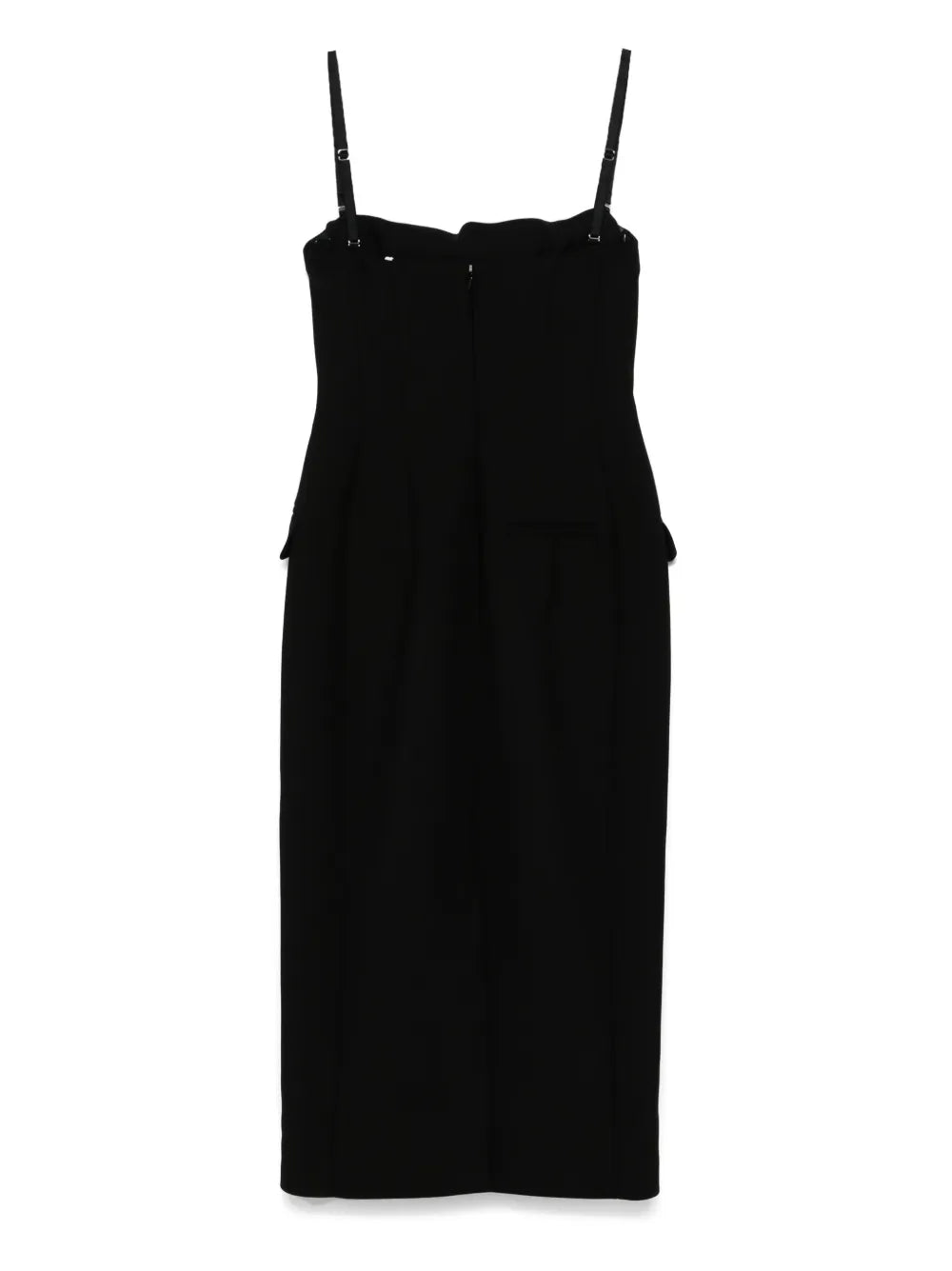 Folded-Edge Midi Dress