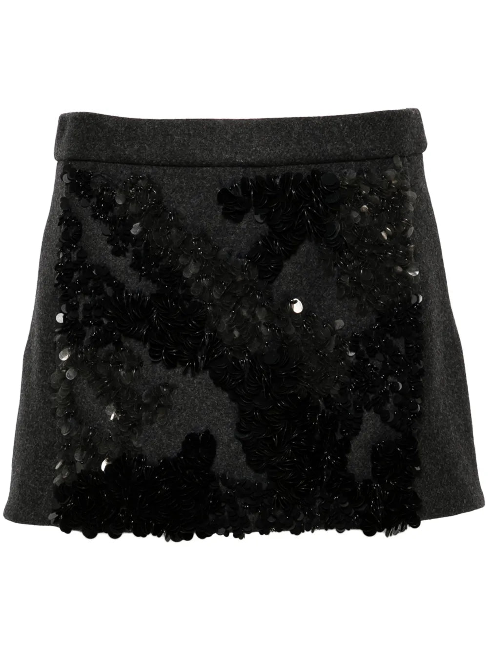 Sequined Mélange-Effect Mini Skirt