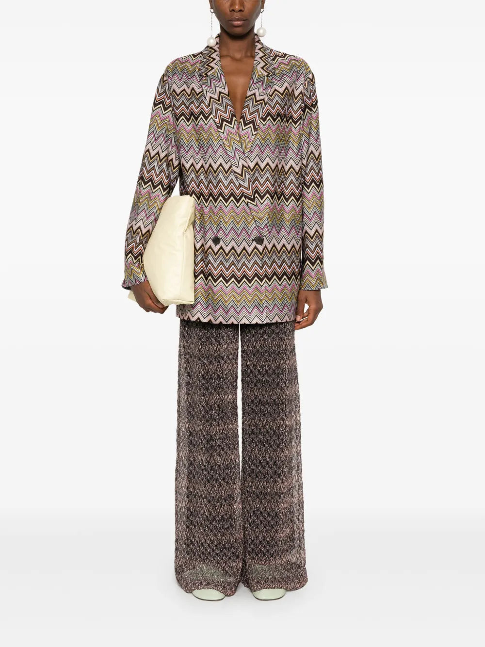 Lamé Palazzo Trousers