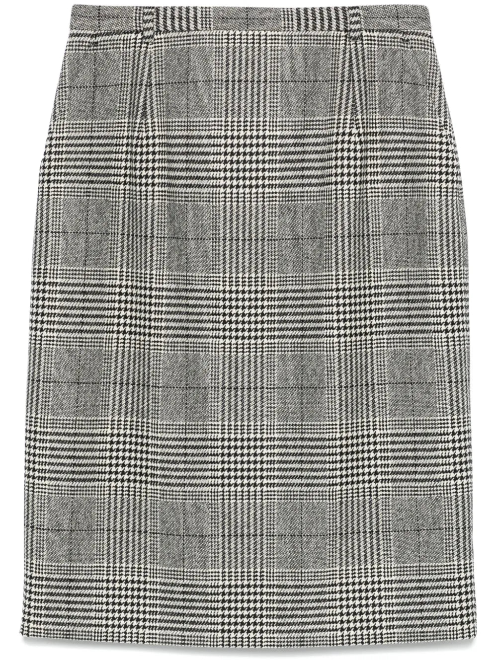 Glen Plaid-Check Midi Skirt