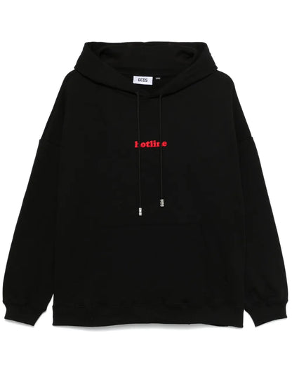 Hotline-Embroidered Hoodie