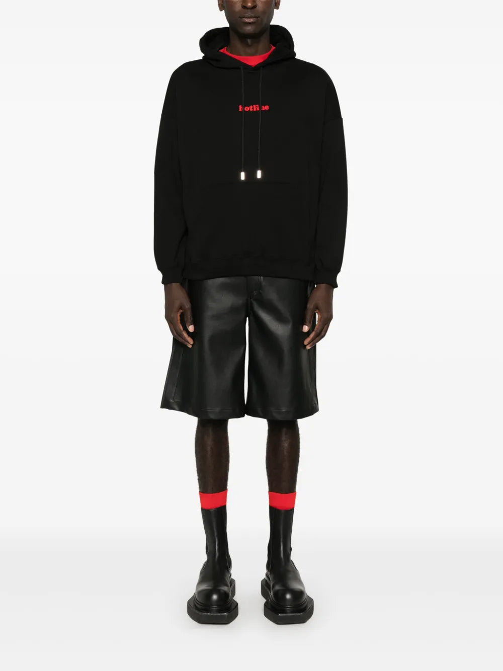 Hotline-Embroidered Hoodie