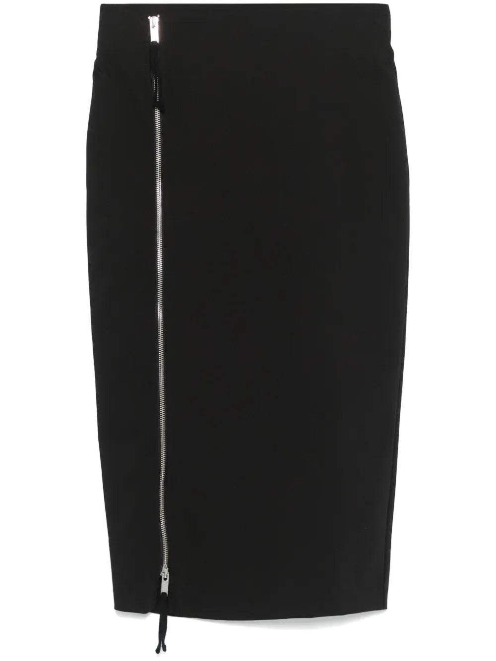 Zip-Up Midi Skirt
