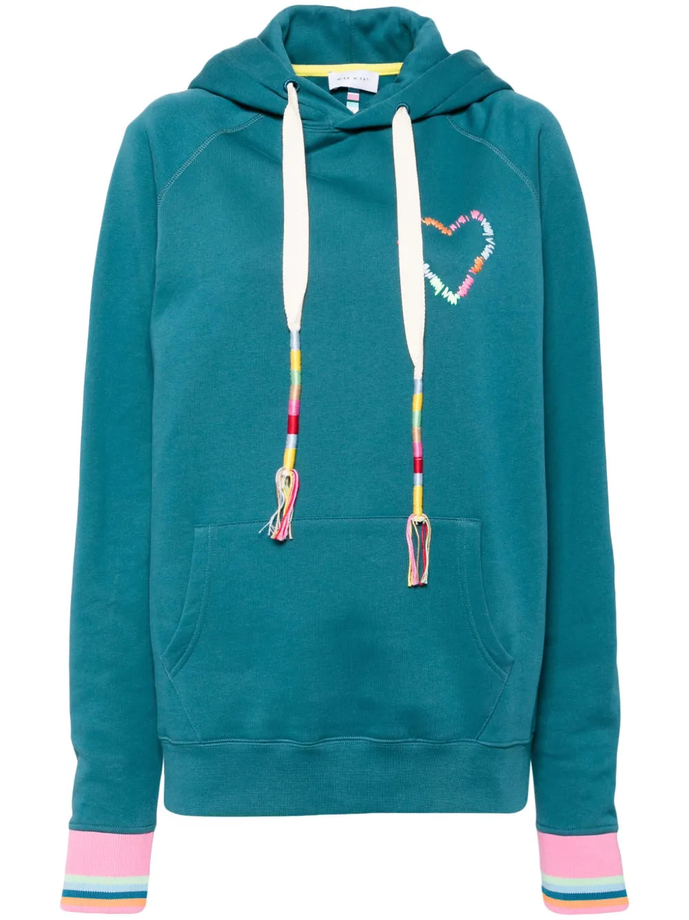Heart-Embroidered Hoodie