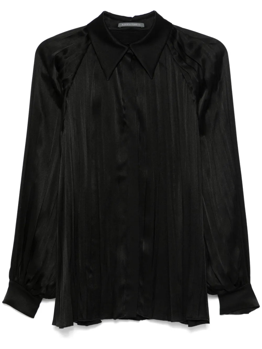 Pleated Satin Shirt