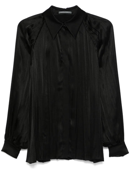 Pleated Satin Shirt