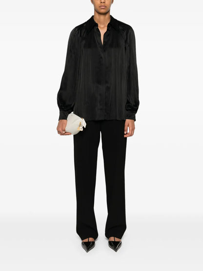 Pleated Satin Shirt