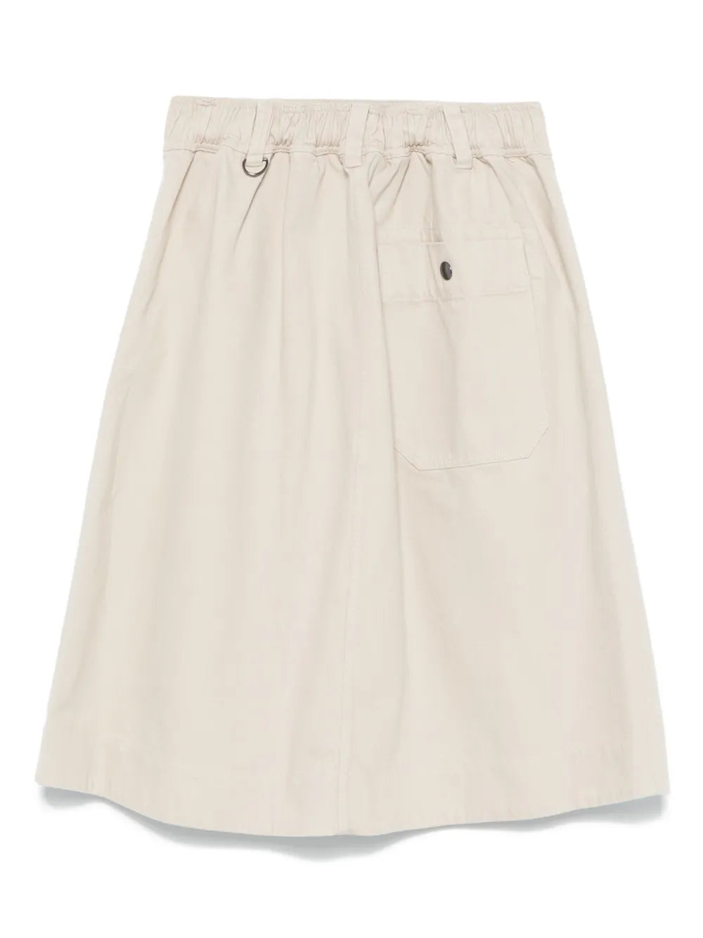 Twill-Weave Midi Skirt