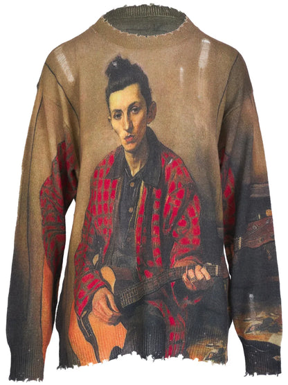 Graphic-Print Jumper