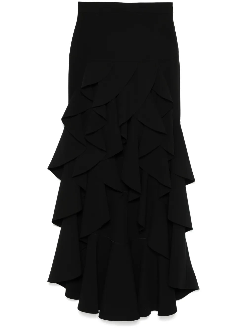 Ruffled Midi Skirt