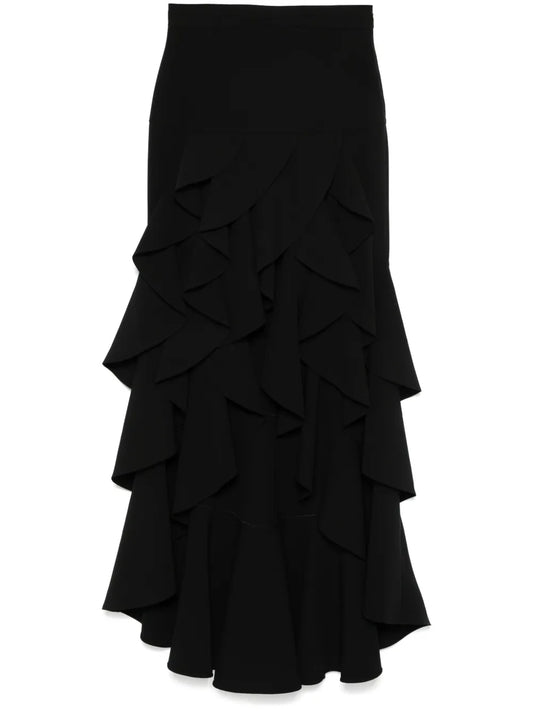 Ruffled Midi Skirt