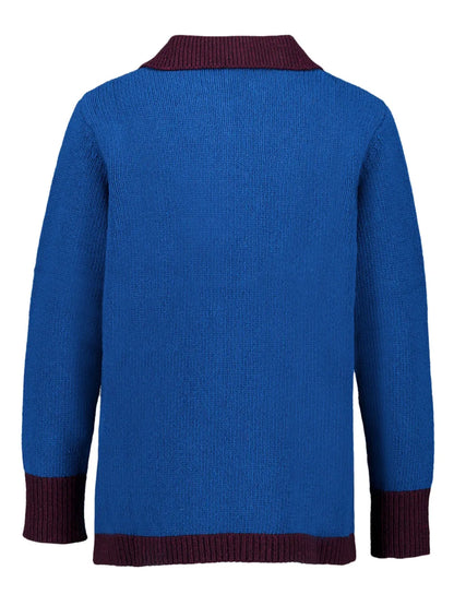 Embroidered V-Neck Sweater