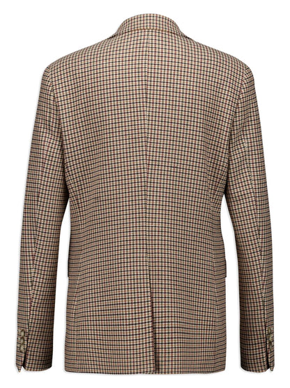 Houndstooth-Check Wool Blazer