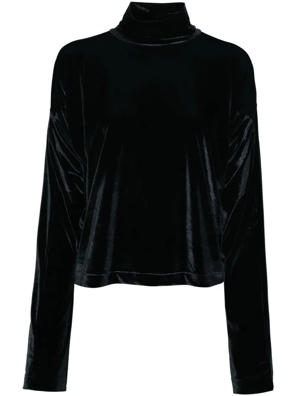 Velour High-Neck Top