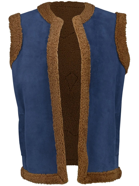 Shearling Embroidered Vest