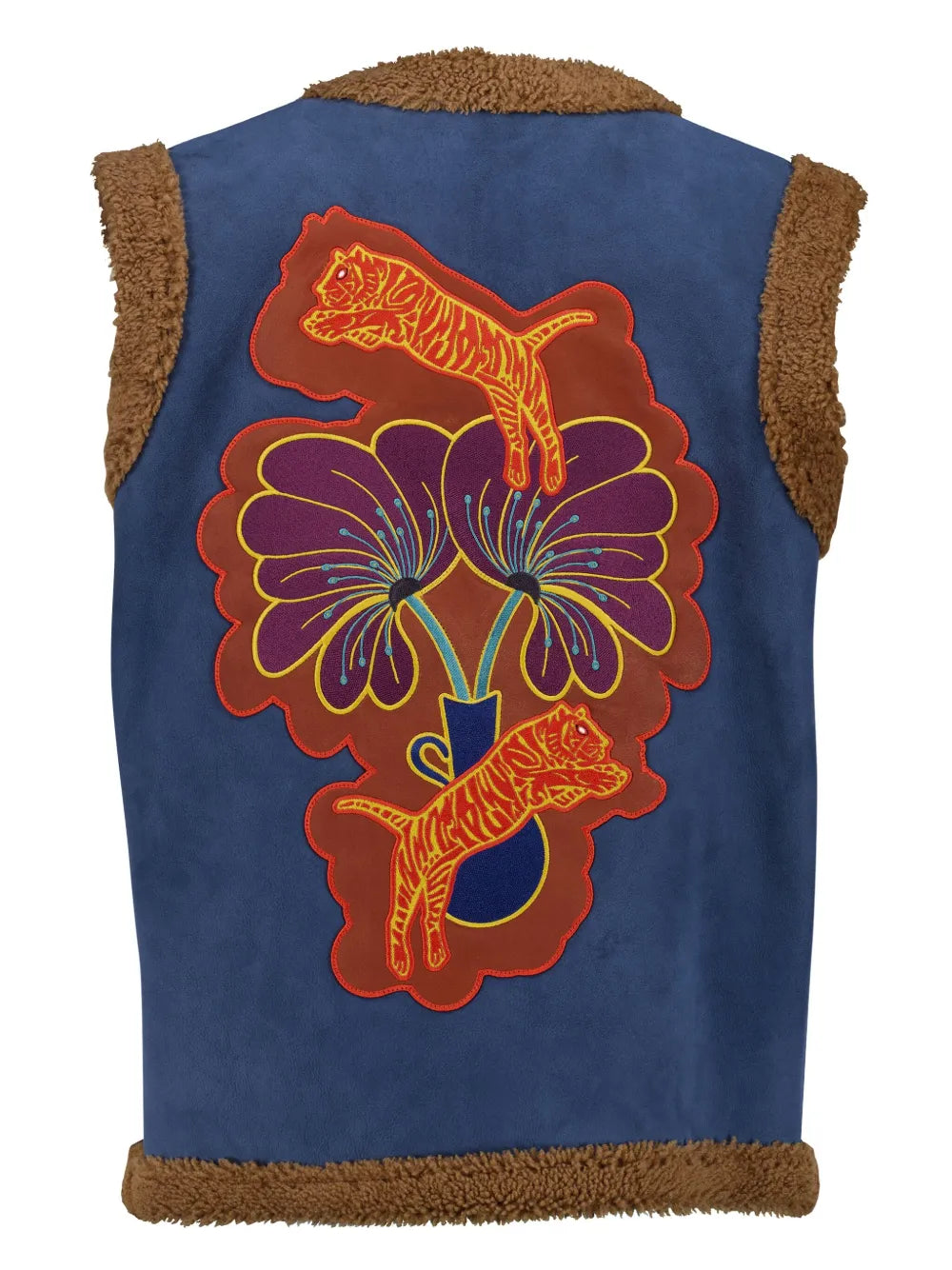 Shearling Embroidered Vest