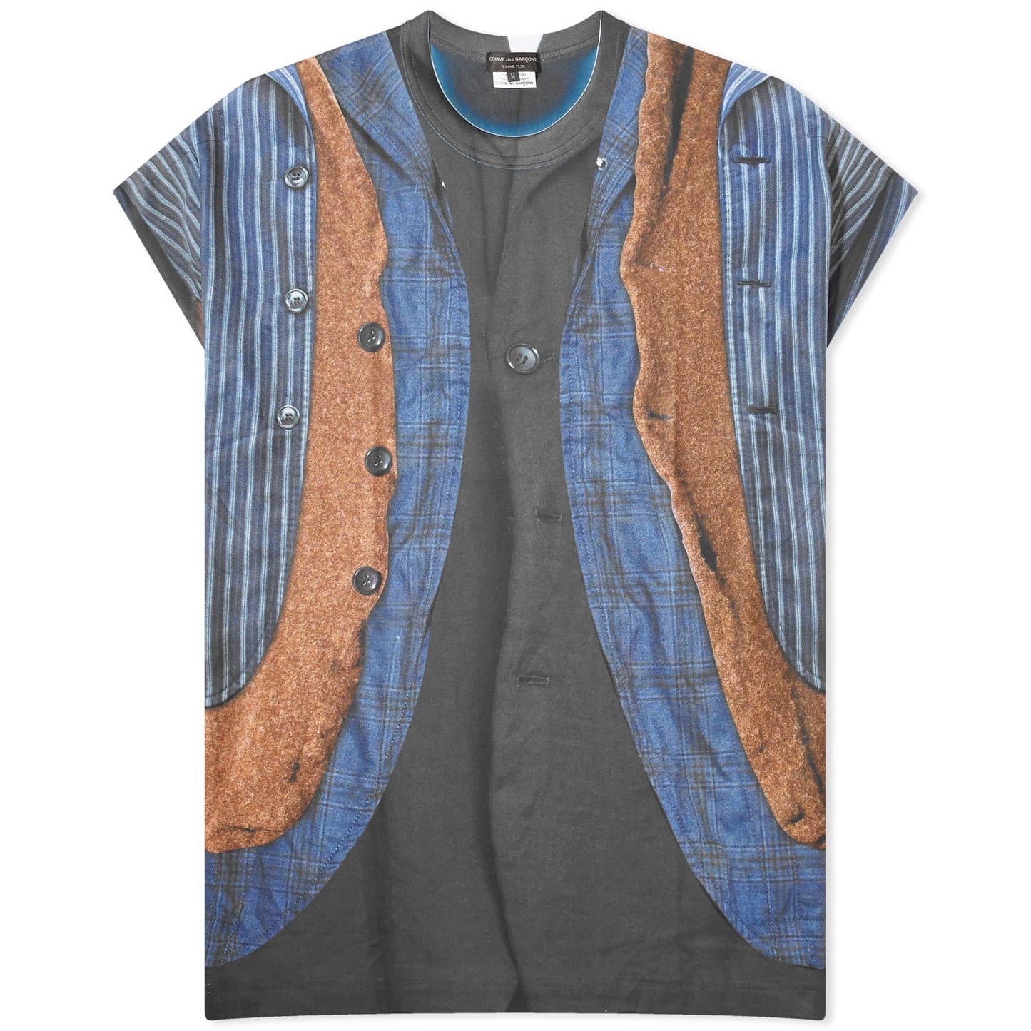 Plus Poly Pique Garment Print T-Shir