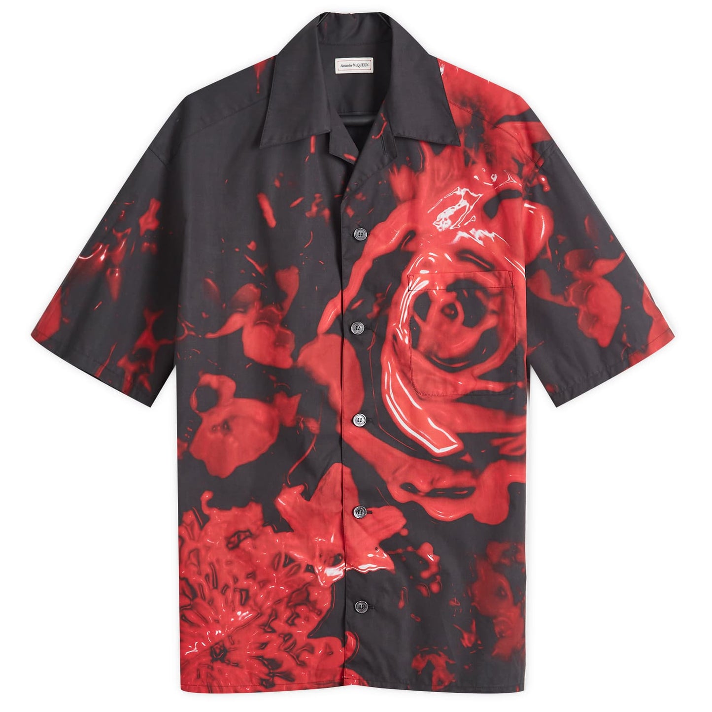 Waxed Floral Print Vacation Shirt