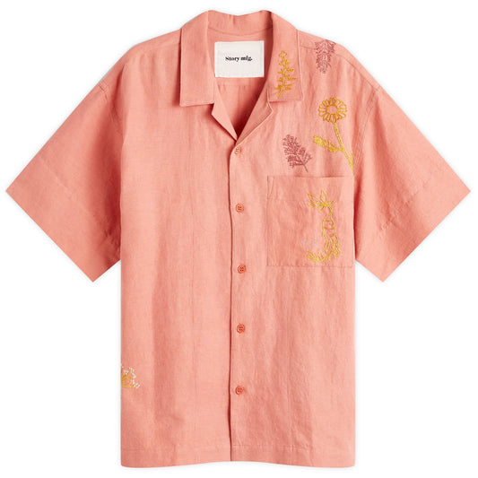 Greetings Embroidered Vacation Shirt