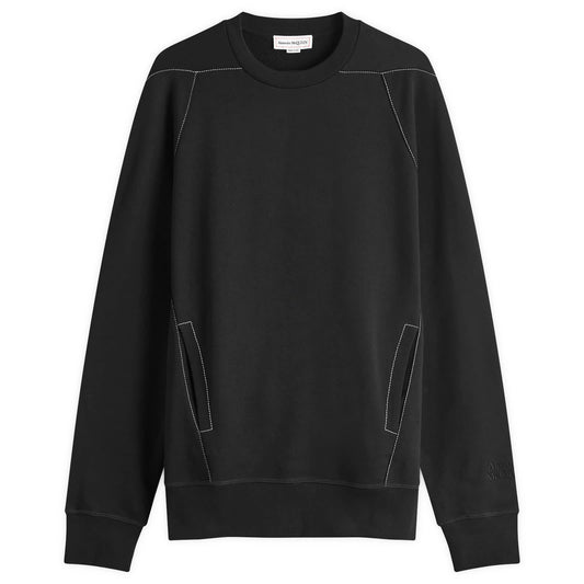 Contrast Stitch Crew Sweatshirt