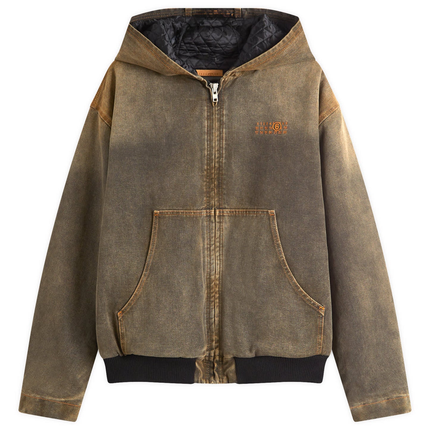 MM6  Hooded Denim Bomber Jacket