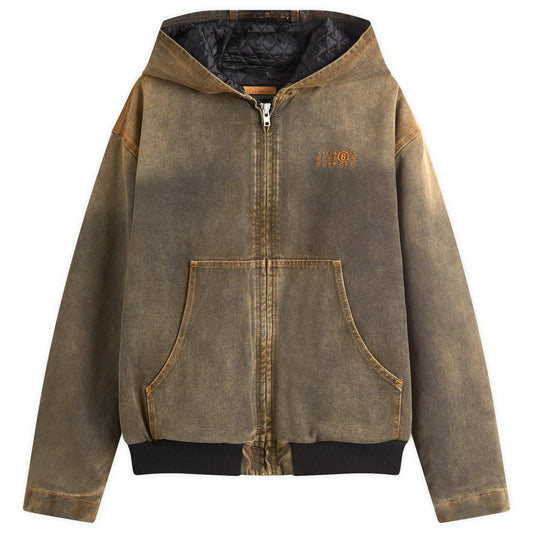 MM6  Hooded Denim Bomber Jacket