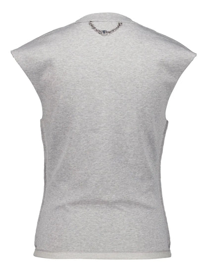 Chain-Detail Cotton T-Shirt