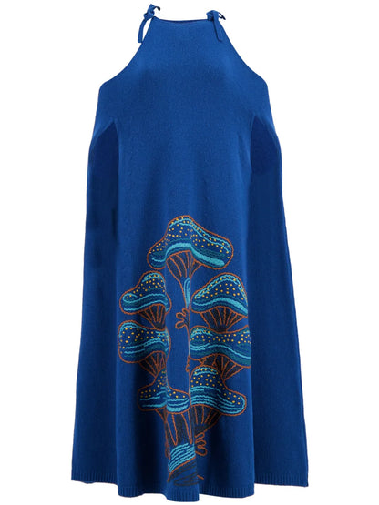 Embroidered Knitted Dress