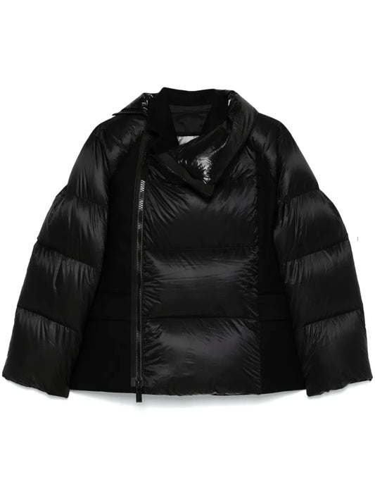 Wool-Panels Puffer Jacket
