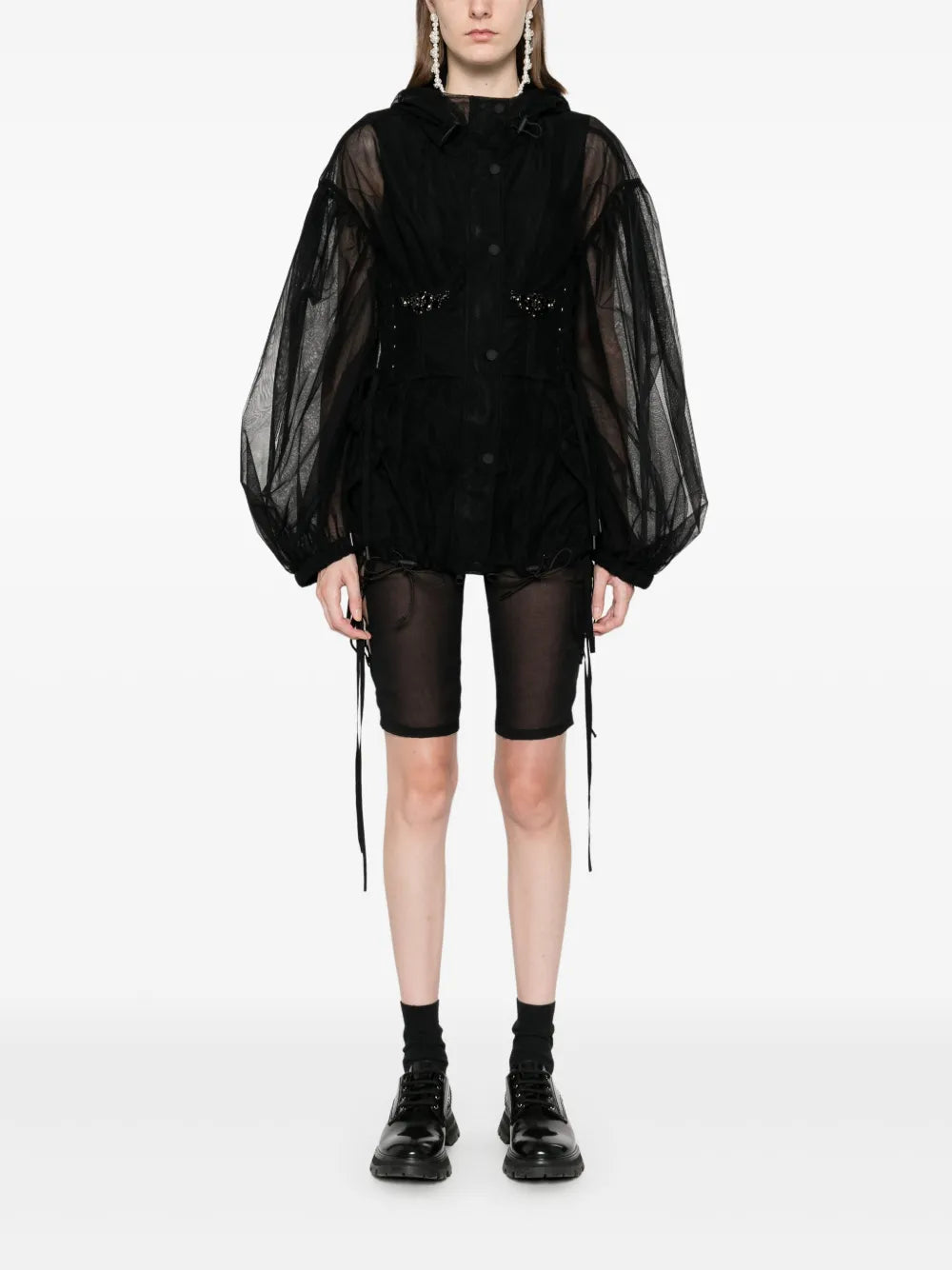 Embellished Corset Parka