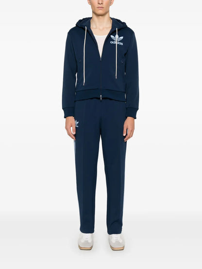 Logo-Flocked Hoodie