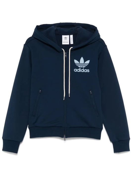 Logo-Flocked Hoodie