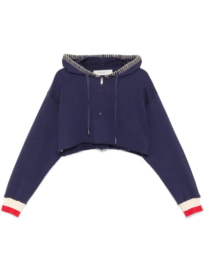 Half-Zip Cropped Hoodie