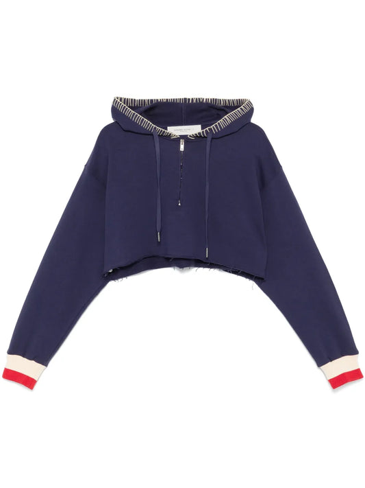 Half-Zip Cropped Hoodie