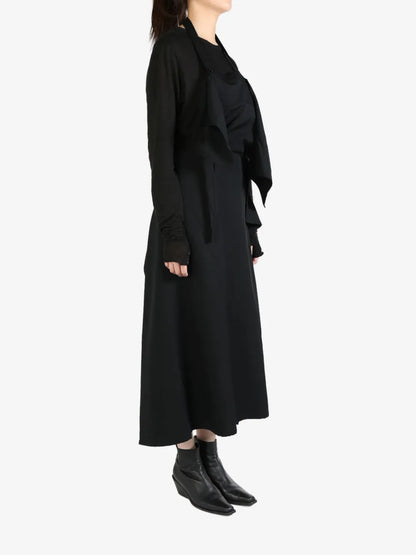 Gabardine Apron Midi Dress