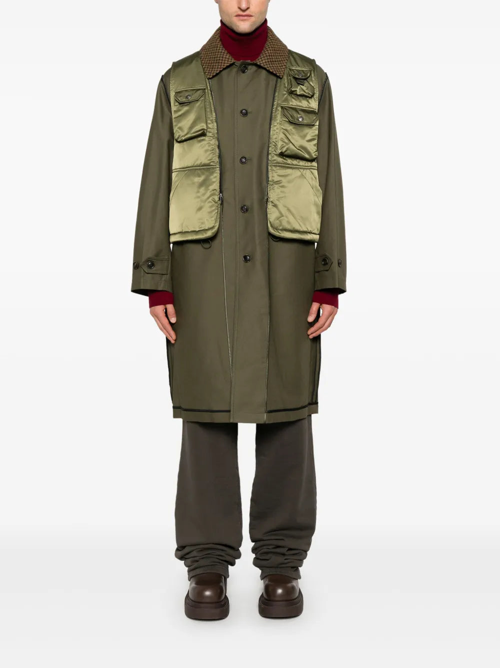 Layered Inside-Out Coat