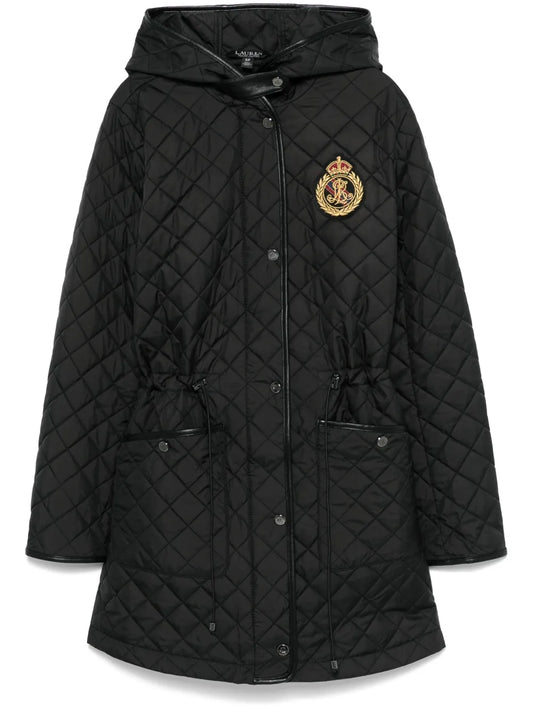 Logo-Patch Parka Coat