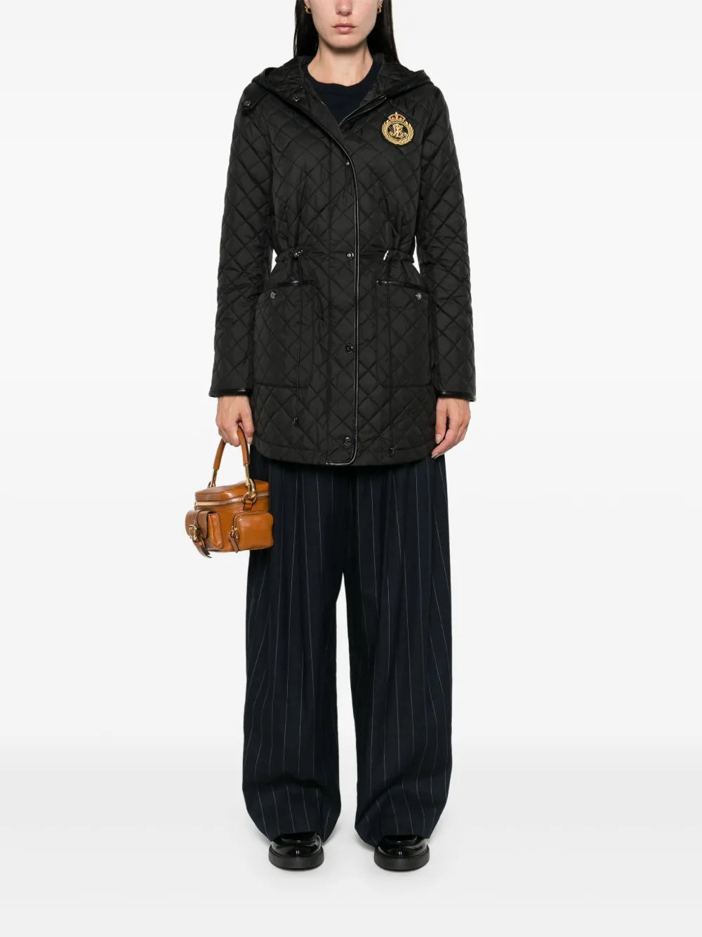 Logo-Patch Parka Coat